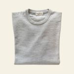 Girocollo in lana rasata<br>Grigio Chiaro Melange